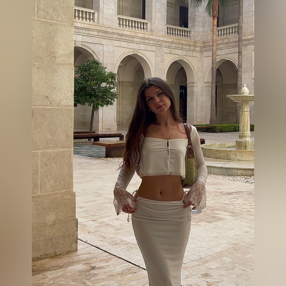 Selfie Leslie Rana Skirt Set in White